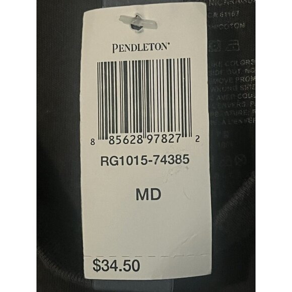 Pendleton Short Sleeve T-Shirt Men's Size Medium Gray 2 Side Graphics Tee NWT - Picture 8 of 10